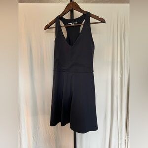 Outdoor Voices Black V-Neck Sleeveless Tennis Dress